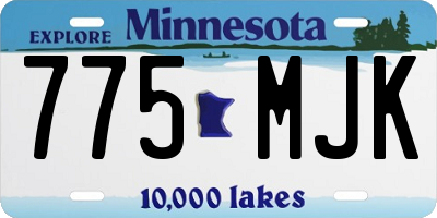 MN license plate 775MJK