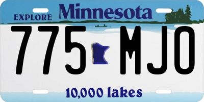 MN license plate 775MJO