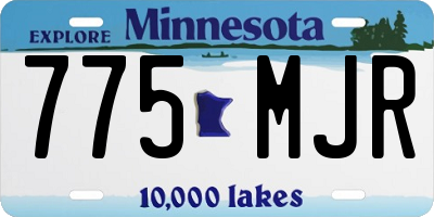 MN license plate 775MJR