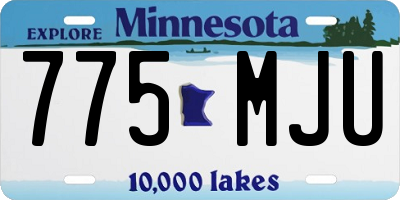 MN license plate 775MJU