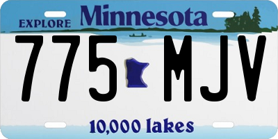 MN license plate 775MJV