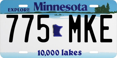 MN license plate 775MKE