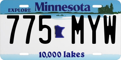 MN license plate 775MYW