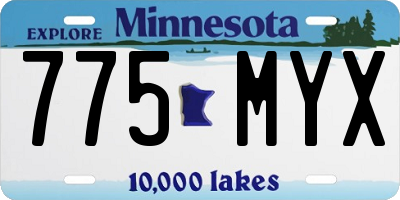 MN license plate 775MYX