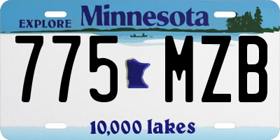 MN license plate 775MZB