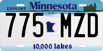 MN license plate 775MZD