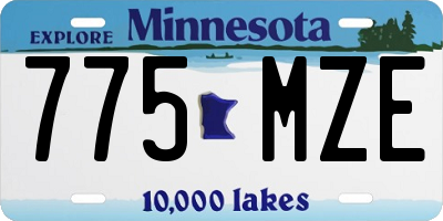 MN license plate 775MZE