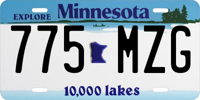 MN license plate 775MZG