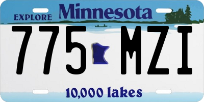 MN license plate 775MZI