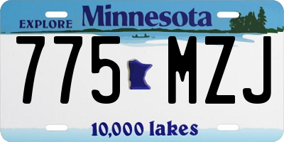 MN license plate 775MZJ
