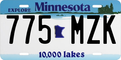 MN license plate 775MZK