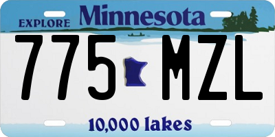 MN license plate 775MZL