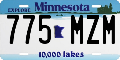 MN license plate 775MZM