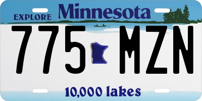 MN license plate 775MZN