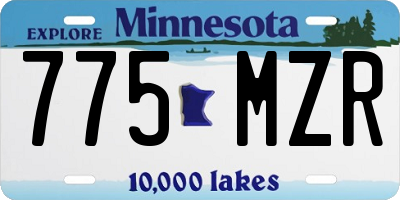 MN license plate 775MZR