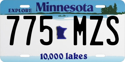 MN license plate 775MZS
