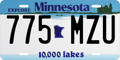 MN license plate 775MZU
