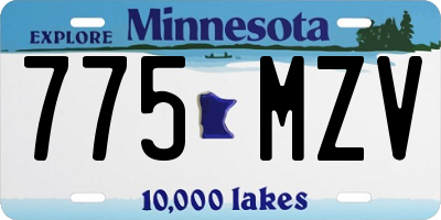 MN license plate 775MZV