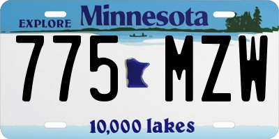 MN license plate 775MZW