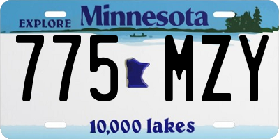 MN license plate 775MZY