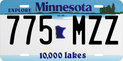 MN license plate 775MZZ