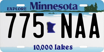 MN license plate 775NAA
