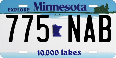 MN license plate 775NAB