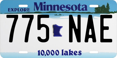 MN license plate 775NAE