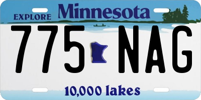 MN license plate 775NAG