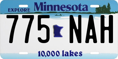 MN license plate 775NAH