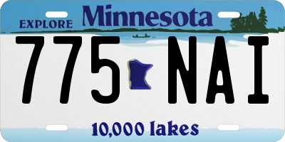 MN license plate 775NAI