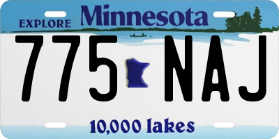 MN license plate 775NAJ