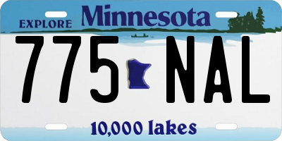 MN license plate 775NAL