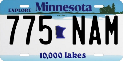 MN license plate 775NAM