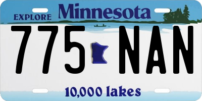MN license plate 775NAN