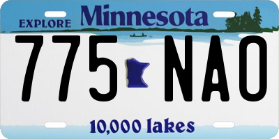 MN license plate 775NAO