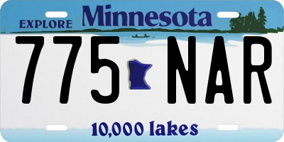 MN license plate 775NAR