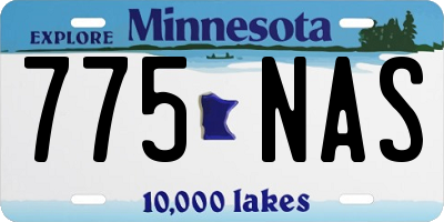 MN license plate 775NAS
