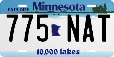 MN license plate 775NAT