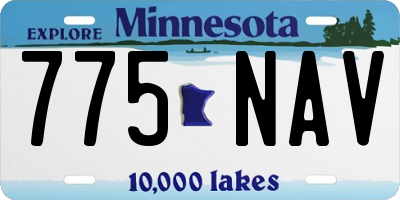 MN license plate 775NAV