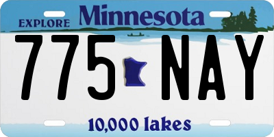 MN license plate 775NAY