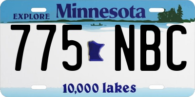 MN license plate 775NBC