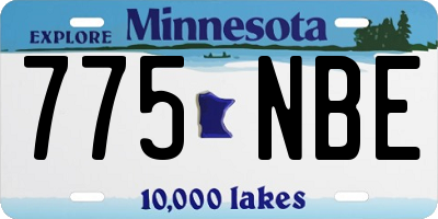 MN license plate 775NBE