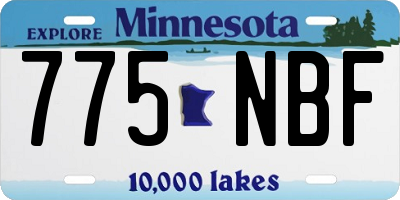 MN license plate 775NBF