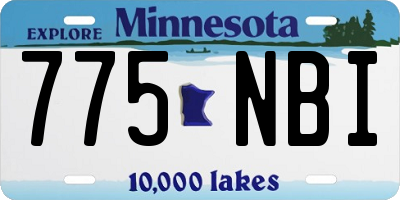 MN license plate 775NBI
