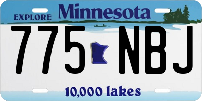 MN license plate 775NBJ