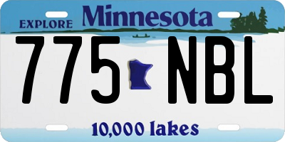 MN license plate 775NBL