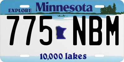 MN license plate 775NBM