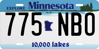 MN license plate 775NBO
