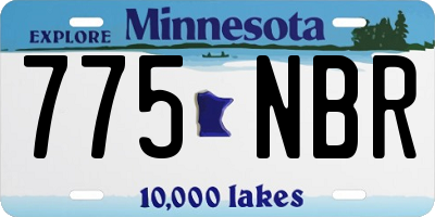 MN license plate 775NBR